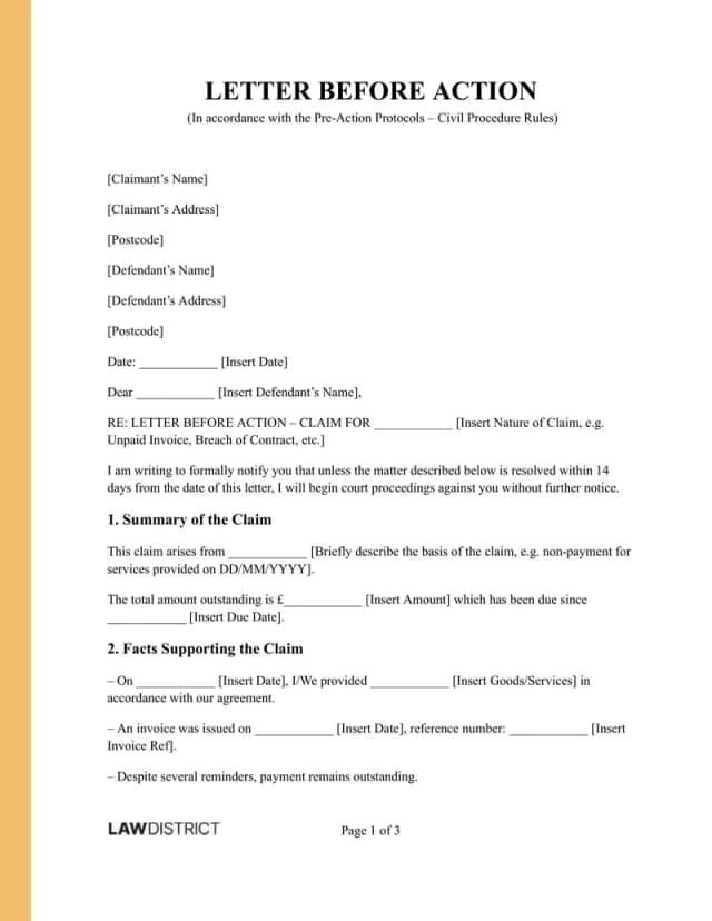 uk-letter-before-action-template-sample