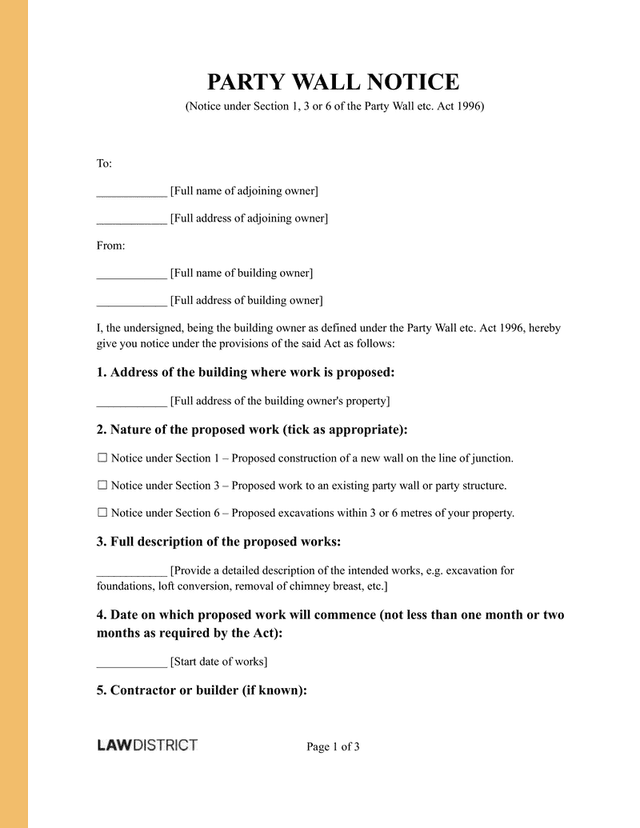 uk-party-wall-notice-template-sample